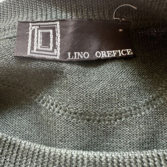 Lino Orefice Emerald Green 100% Virgin Wool Italian Sweater - Men XL - Picture 4 of 6